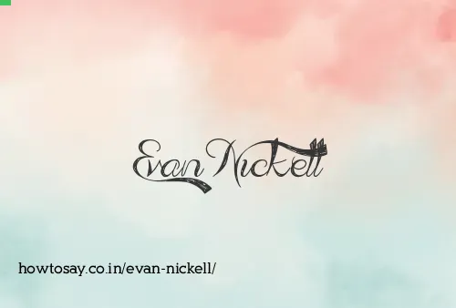 Evan Nickell