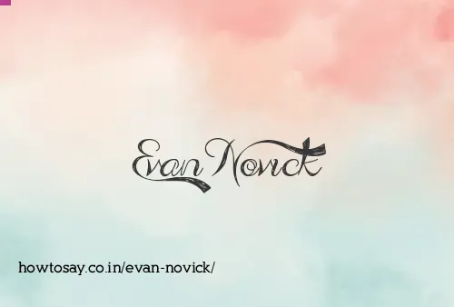 Evan Novick