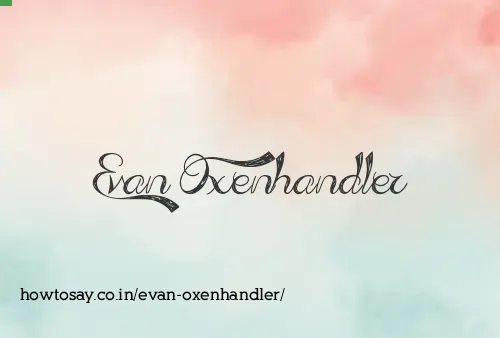 Evan Oxenhandler