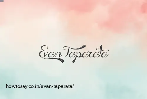 Evan Taparata