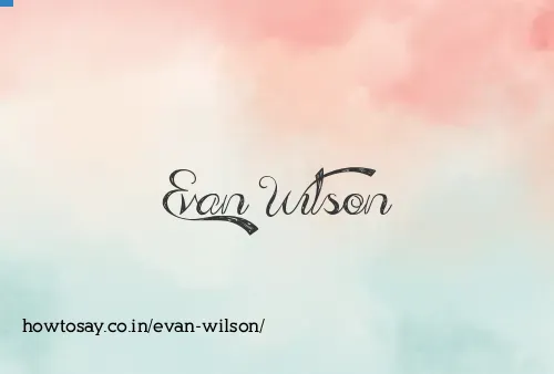 Evan Wilson