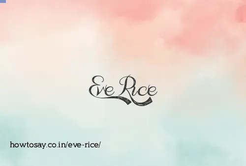 Eve Rice