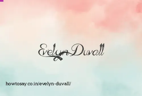Evelyn Duvall