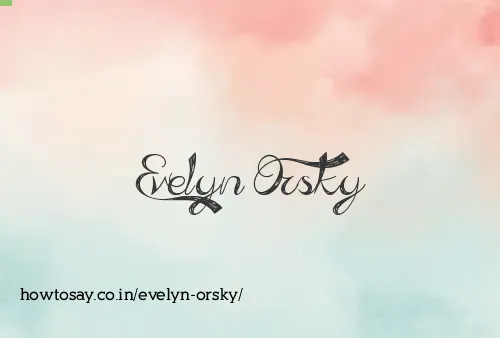 Evelyn Orsky