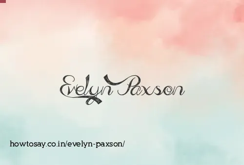 Evelyn Paxson