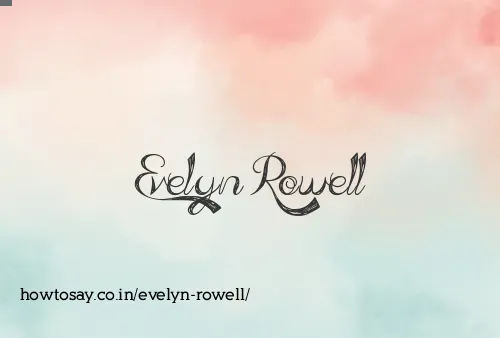 Evelyn Rowell