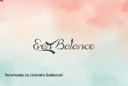 Even Balance