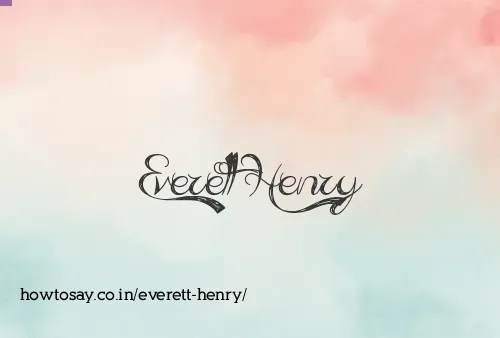 Everett Henry