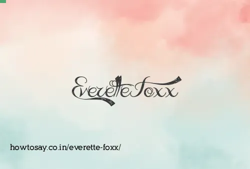 Everette Foxx