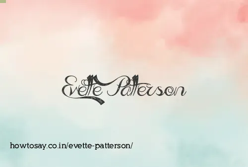 Evette Patterson
