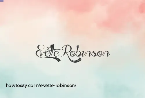 Evette Robinson