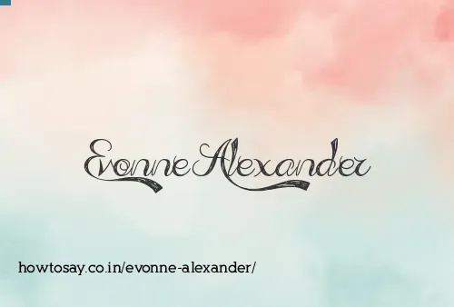 Evonne Alexander