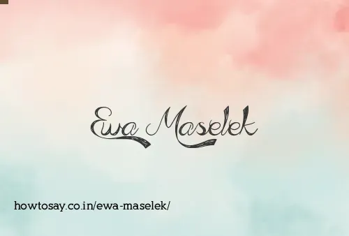 Ewa Maselek