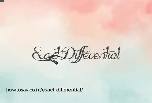 Exact Differential