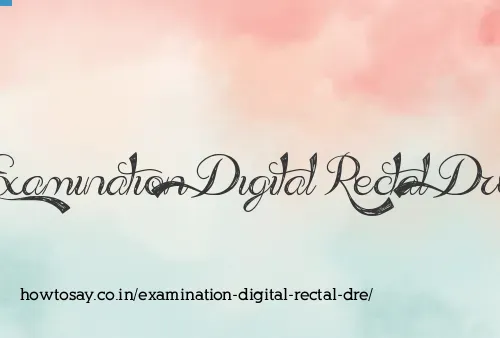 Examination Digital Rectal Dre