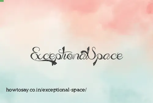 Exceptional Space