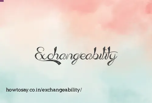 Exchangeability