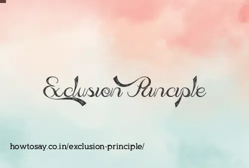 Exclusion Principle