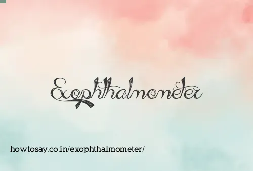 Exophthalmometer