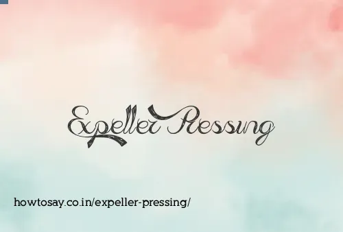 Expeller Pressing