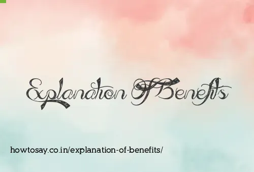 Explanation Of Benefits