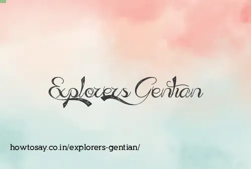 Explorers Gentian