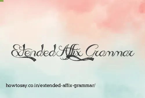 Extended Affix Grammar