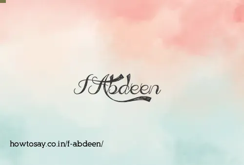 F Abdeen