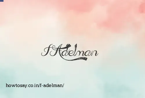 F Adelman