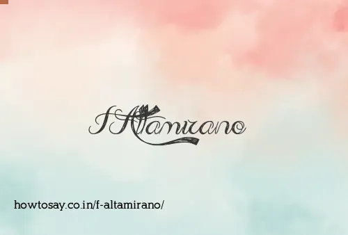 F Altamirano