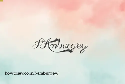 F Amburgey