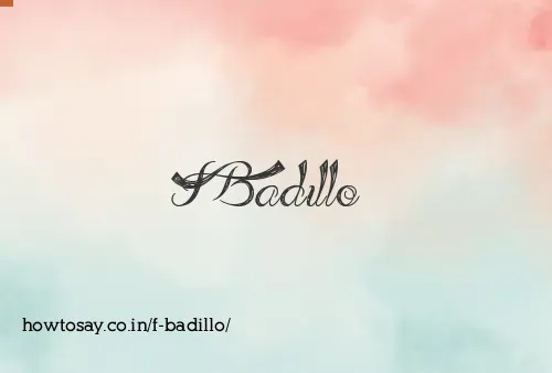 F Badillo