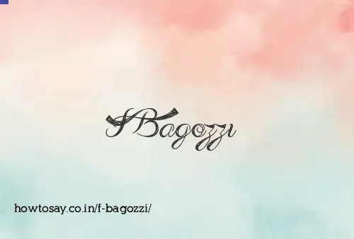 F Bagozzi