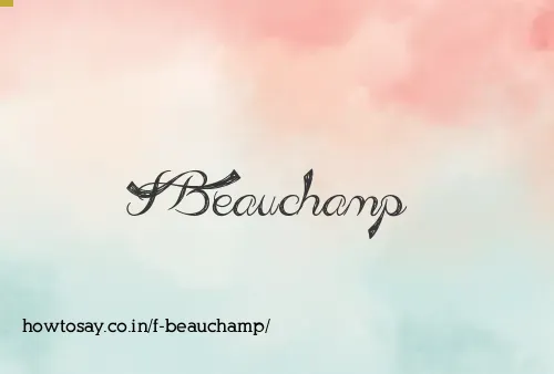F Beauchamp