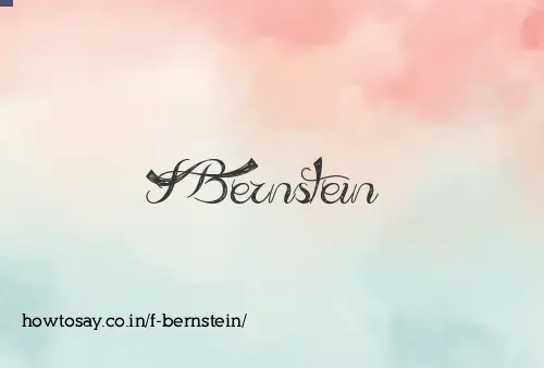 F Bernstein