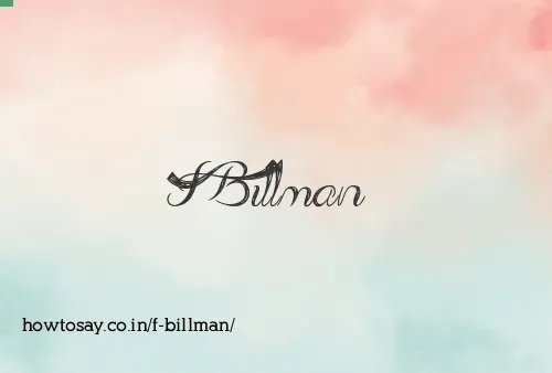 F Billman