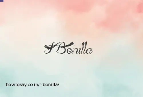 F Bonilla