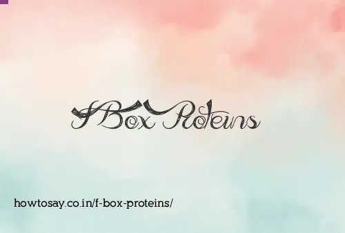 F Box Proteins