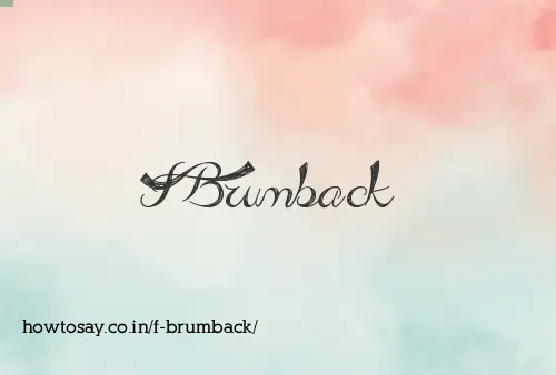 F Brumback