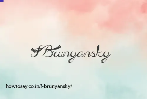 F Brunyansky