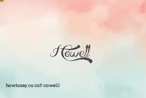 F Cowell