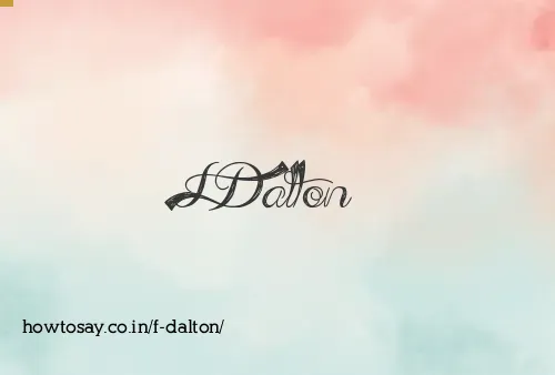 F Dalton