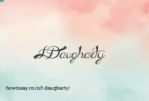 F Daugharty