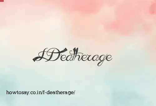 F Deatherage