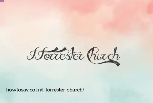 F Forrester Church