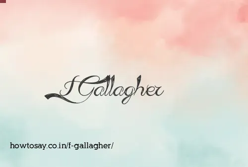 F Gallagher
