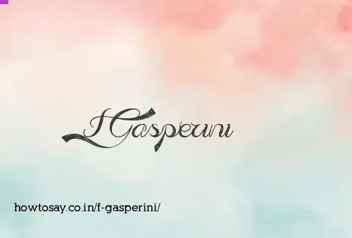 F Gasperini