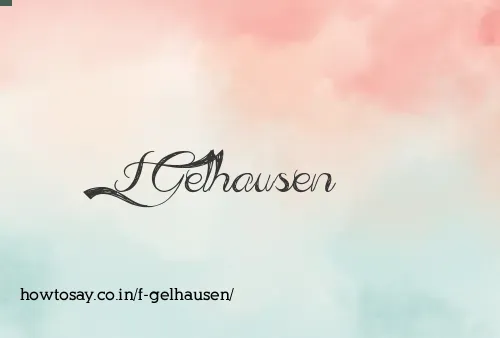 F Gelhausen