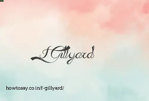 F Gillyard