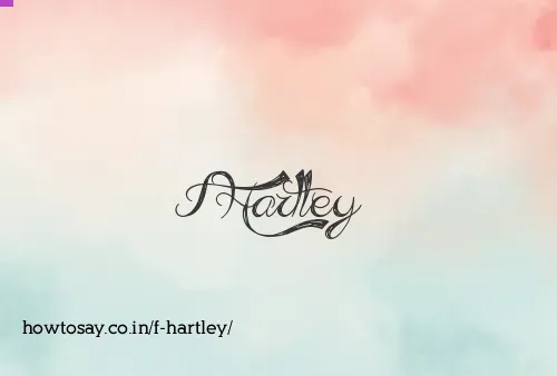 F Hartley